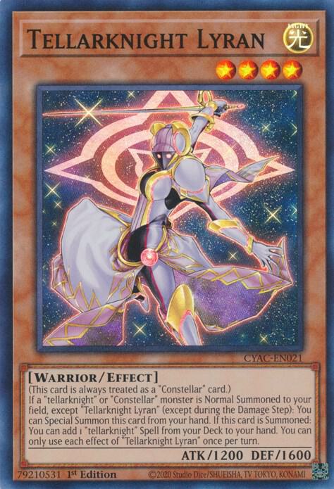 Tellarknight Lyran - Super Rare - 1st Edition - CYAC-EN021