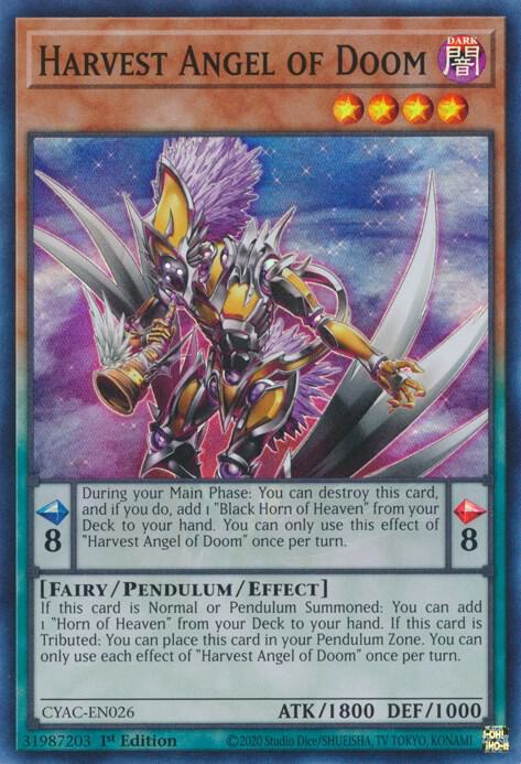 Harvest Angel of Doom - Super Rare - 1st Edition - CYAC-EN026