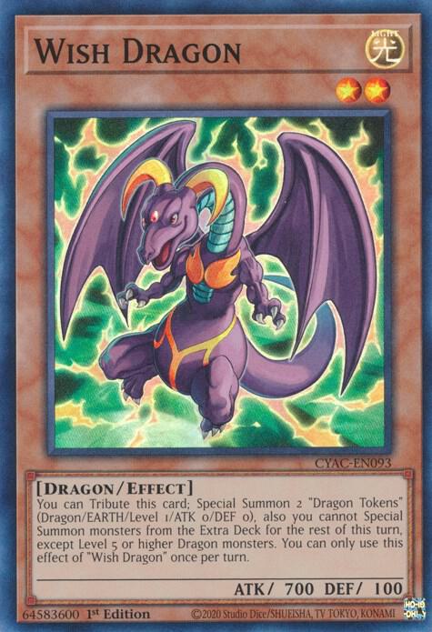 Wish Dragon (Super Rare) - 1st Edition - CYAC-EN093