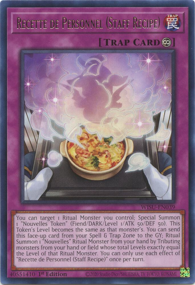 Recette de Personnel (Staff Recipe) - Rare - 1st Edition - WISU-EN039