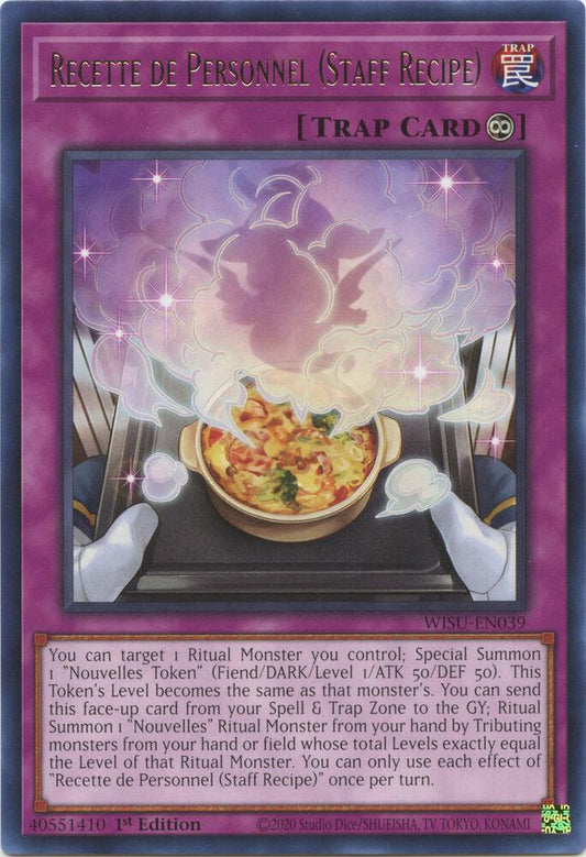 Recette de Personnel (Staff Recipe) - Rare - 1st Edition - WISU-EN039