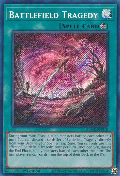 Battlefield Tragedy - Secret Rare - 1st Edition - BLMR-EN018