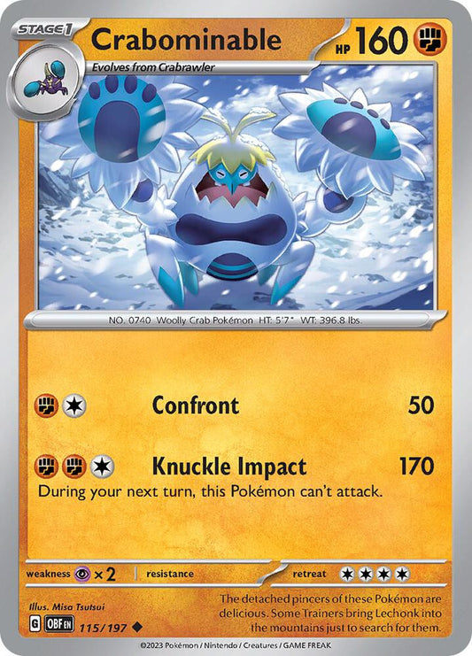 Crabominable - Reverse Holo - Uncommon - 115/197