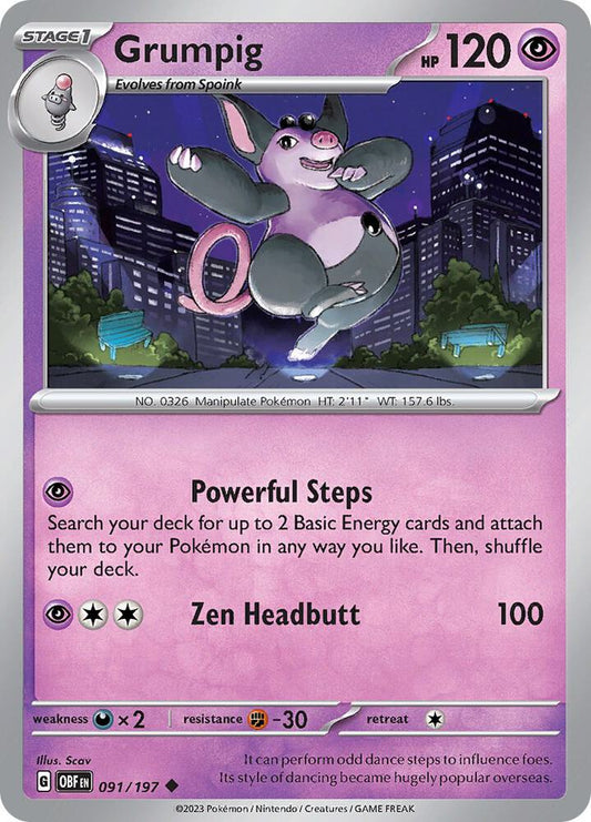 Grumpig - Reverse Foil - Uncommon - 091/197