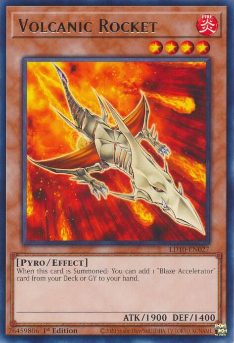 Volcanic Rocket - Rare - 1st Edition - LD10-EN027