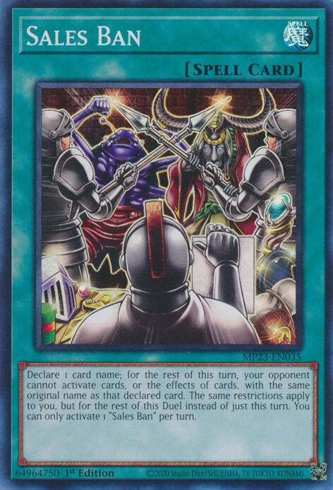 Sales Ban - Super Rare - 1st Edition - MP23-EN035
