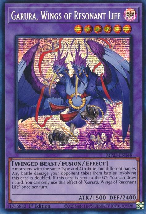 Garura, Wings of Resonant Life - Prismatic Secret Rare - MP23-EN148