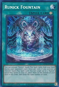Runick Fountain (Prismatic Secret Rare) - 1st Edition - MP23-EN239