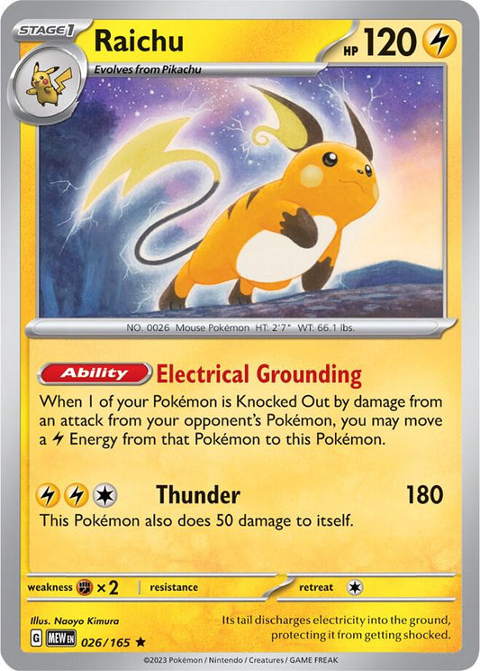 Raichu - Holofoil - Rare - 026/165