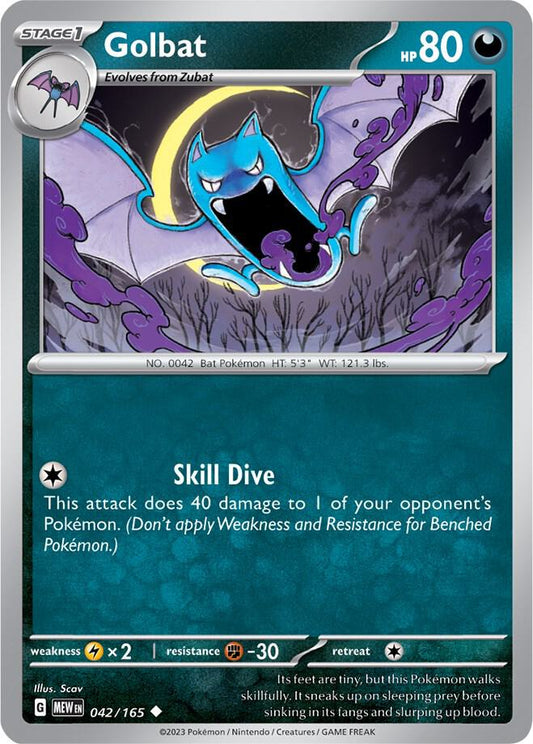 Golbat - Reverse Holo - Uncommon - 042/165