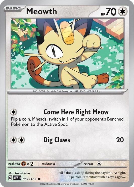 Meowth - Reverse Holofoil - 052/165