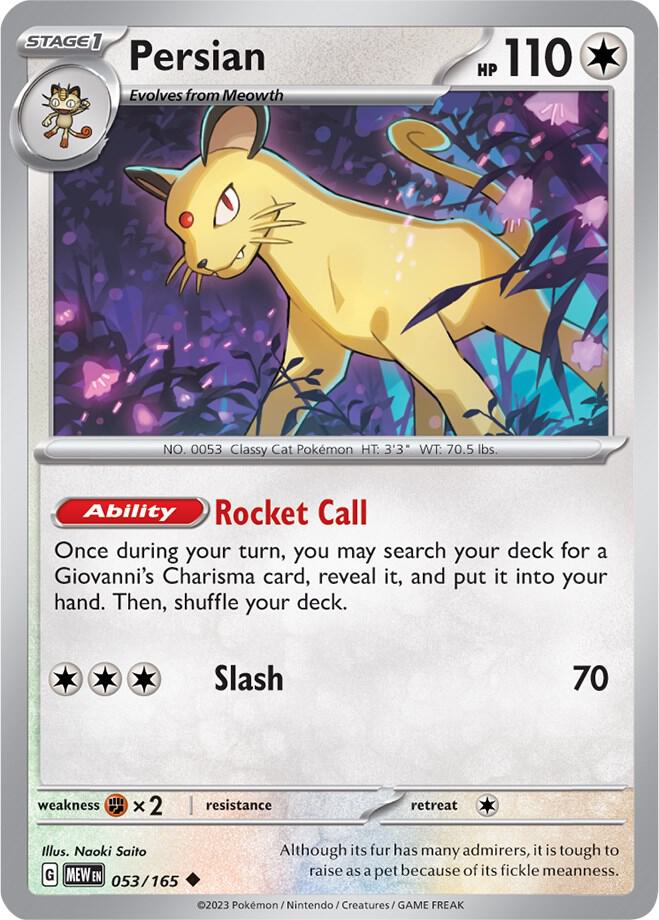 Persian - 053/165 - Reverse Holofoil