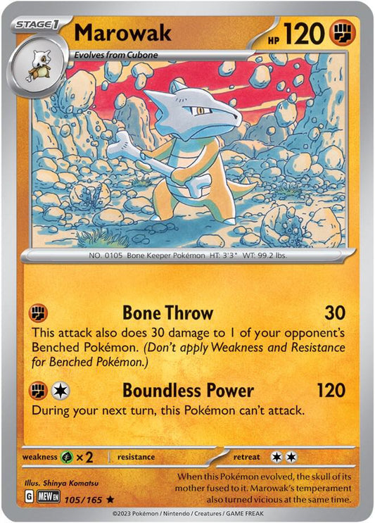 Marowak - Rare - Holofoil - PRE EN - 105/165