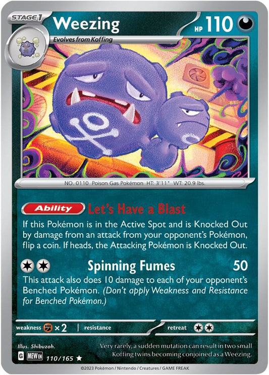 Weezing - Holofoil - Rare - 110/165