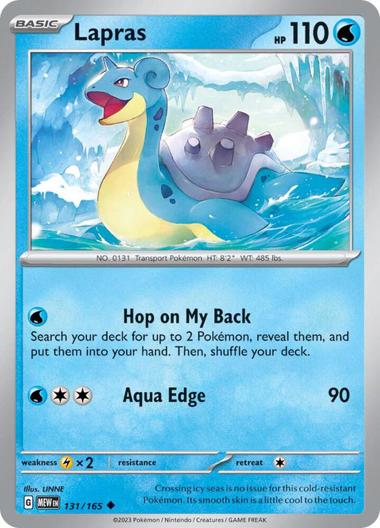 Lapras - Reverse Holo - Uncommon - 131/165