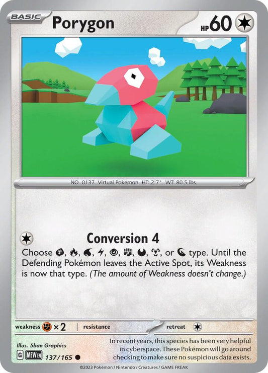 Porygon - Common - Reverse Foil - MEW EN - 137/165