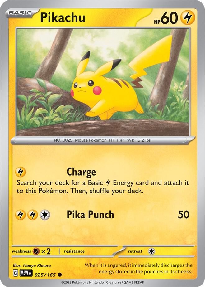 Pikachu - Reverse Holofoil - 025/165