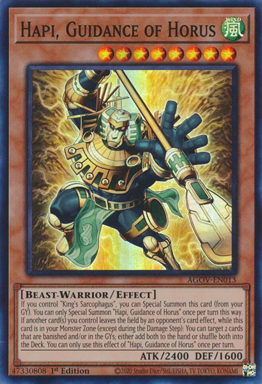 Hapi, Guidance of Horus - Super Rare - 1st Edition - AGOV-EN013
