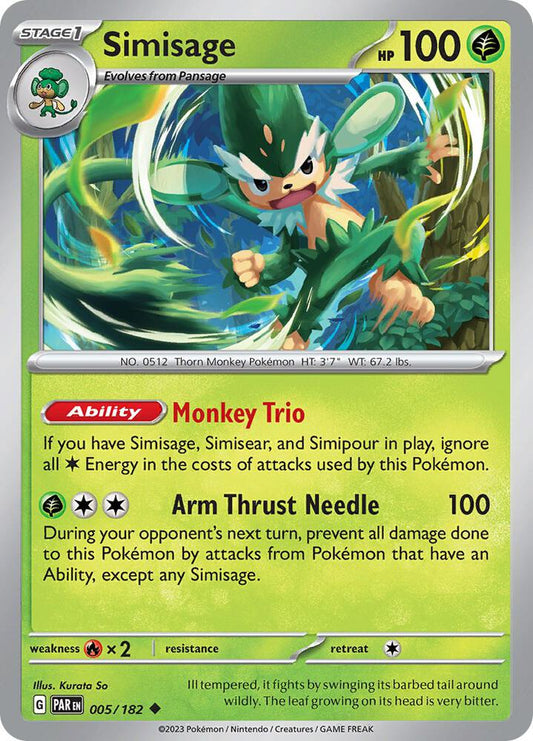 Simisage - Reverse Holo - Uncommon - 005/182