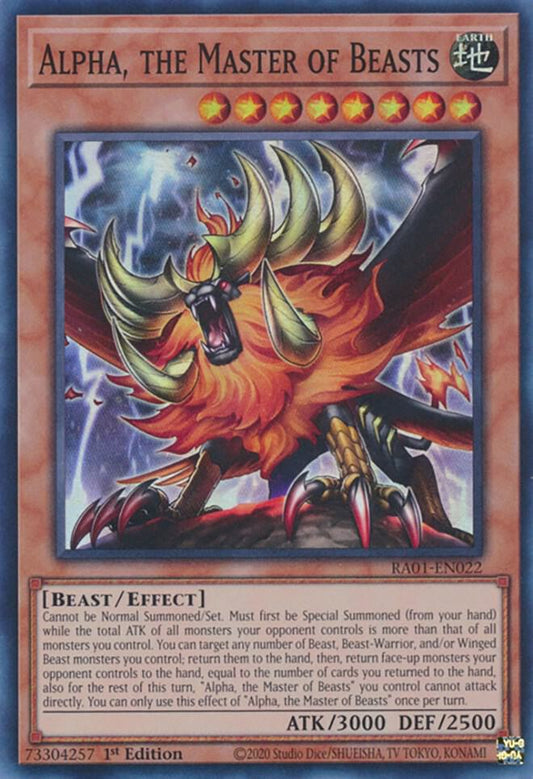 Alpha, the Master of Beasts - Super Rare - 1st Edition - RA01-EN022