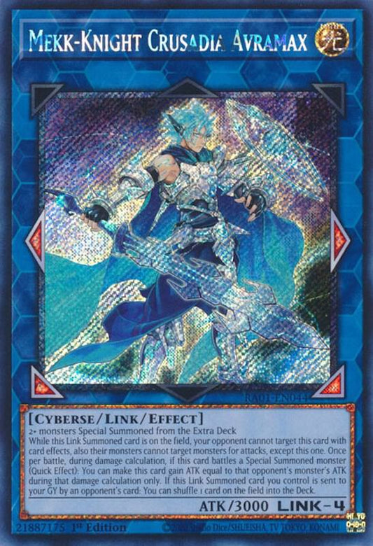 Mekk-Knight Crusadia Avramax - Platinum Secret Rare - 1st Edition - RA01-EN044