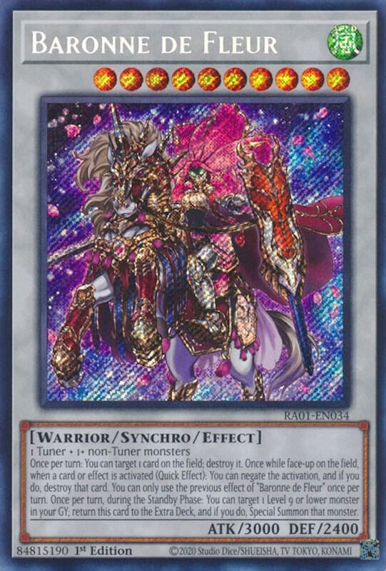 Baronne De Fleur - Secret Rare - 1st Edition - RA01-EN34