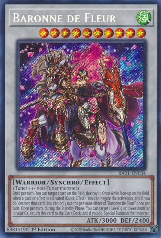 Baronne De Fleur - Secret Rare - 1st Edition - RA01-EN34
