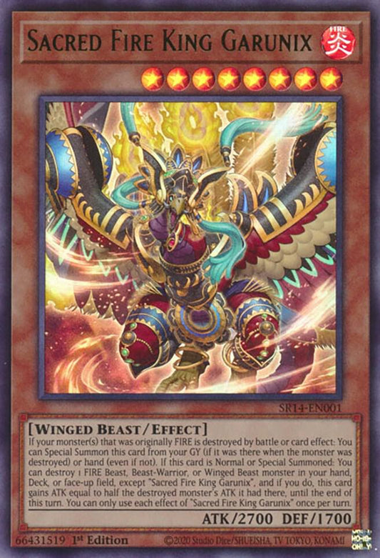 Sacred Fire King Garunix - Ultra Rare - 1st Edition - SR14-EN001