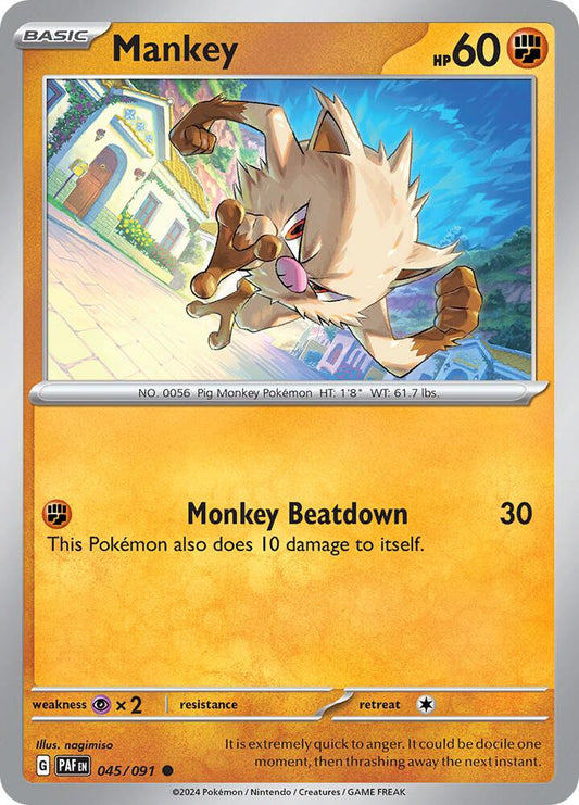 Mankey - Reverse Holo - Common - 045/091