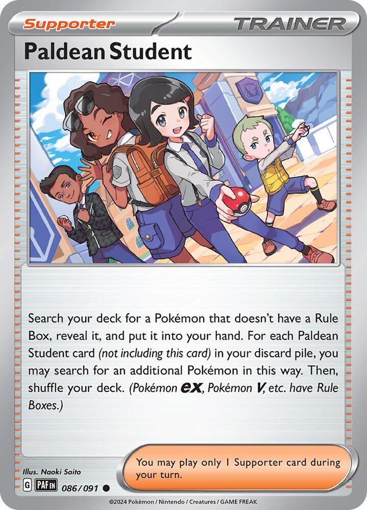 Paldean Student - Reverse Holofoil - 086/091