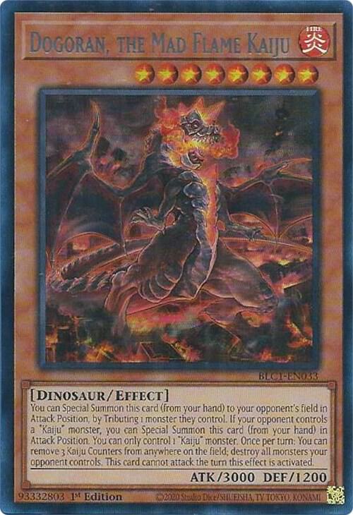Dogoran, the Mad Flame Kaiju (Silver) (UR) - BLC1 EN033