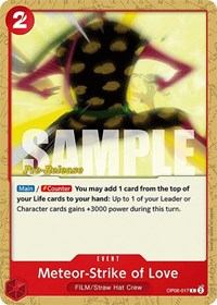 Meteor-Strike of Love (Pre-Release Stamp) - C - OP06-017