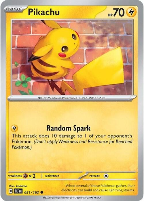 Pikachu - Reverse Foil - Common - 051/162