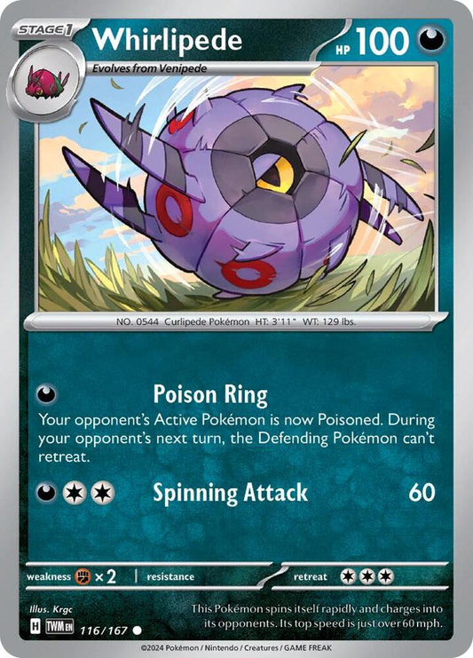 Whirlipede - Reverse Holo - Common - 116/167
