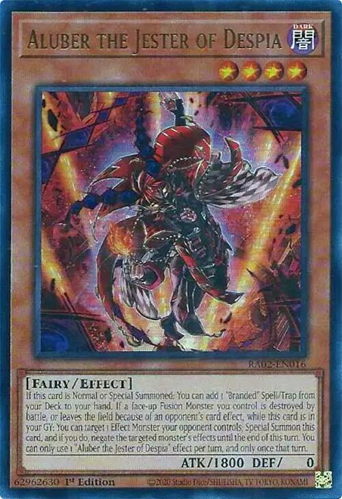 Aluber the Jester of Despia - Ultra Rare - 1st Edition - RA02-EN016