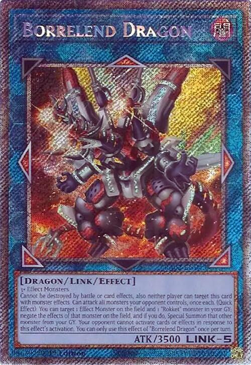 Borrelend Dragon (Platinum Secret Rare) - 1st Edition - RA02-EN043