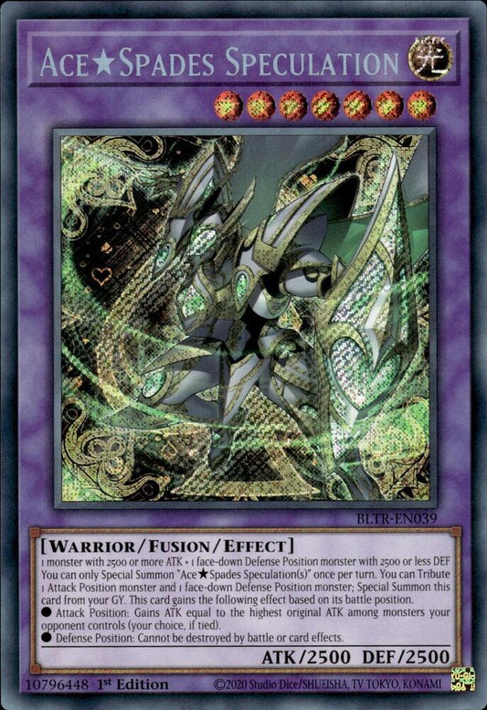 Ace Spades Speculation - Secret Rare - 1st Edition - BLTR-EN039