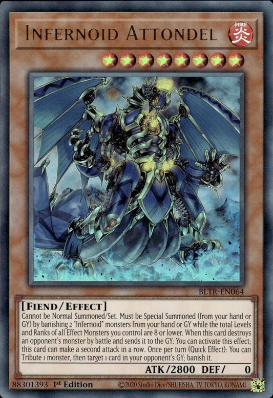 Infernoid Attondel - Ultra Rare - 1st Edition - BLTR-EN064