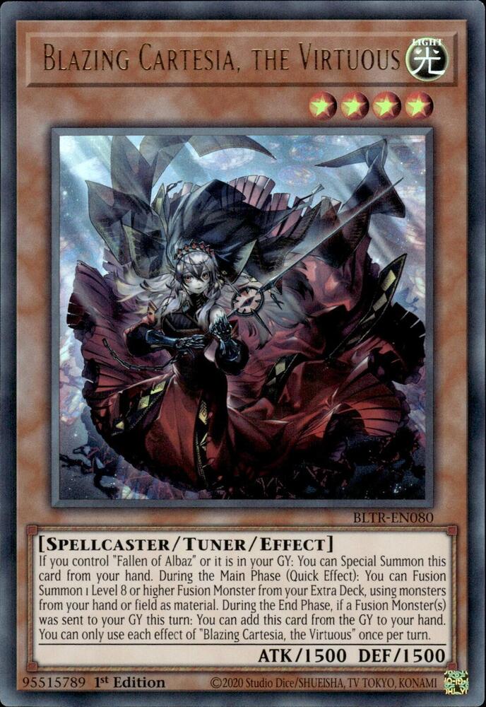 Blazing Cartesian, the Virtuous - Ultra Rare - 1st Edition - BLTR-EN080