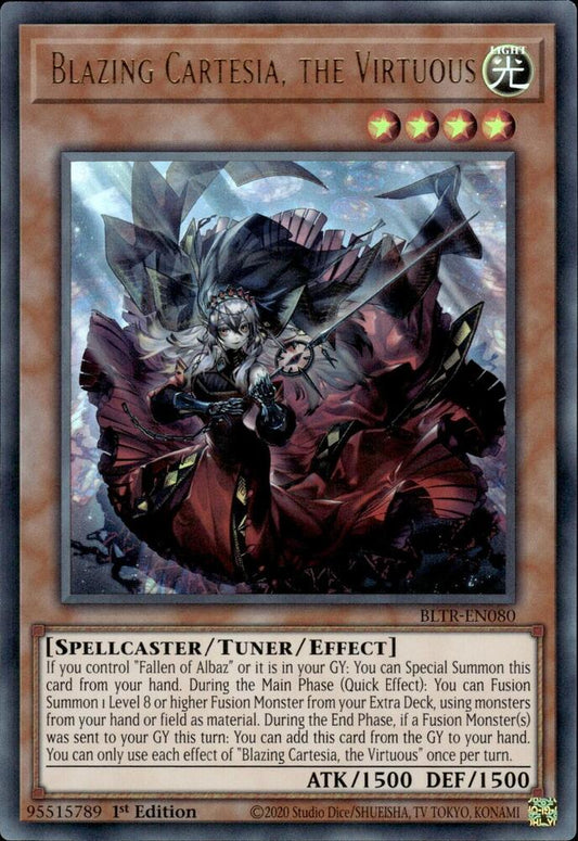 Blazing Cartesian, the Virtuous - Ultra Rare - 1st Edition - BLTR-EN080