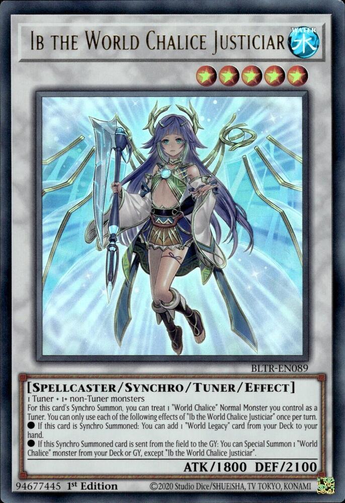 Ib The World Chalice Justiciar - Ultra Rare - 1st Edition - BLTR-EN089