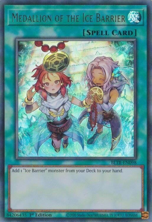Medallion of the Ice Barrier (Alternate Art) - 1st Edition - BLTR-EN098