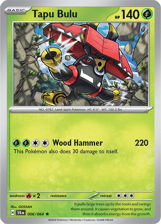 Tapu Bulu - Reverse Holo - Rare - 006/064
