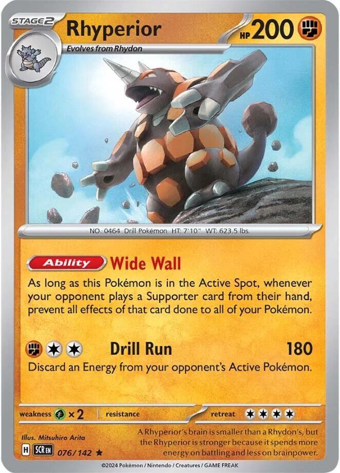 Rhyperior - Holofoil - Rare - 076/142