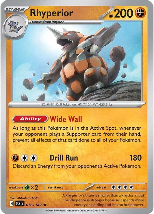 Rhyperior - Holofoil - Rare - 076/142