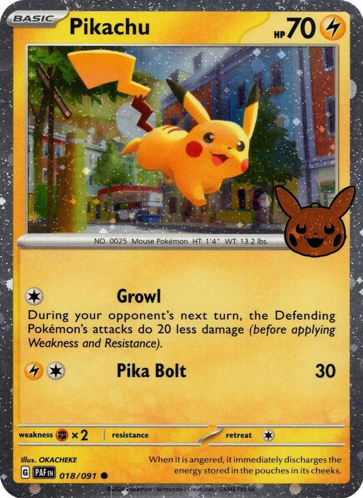 Pikachu (Trick or Trade 2024) - Cosmos Holo - 018/091