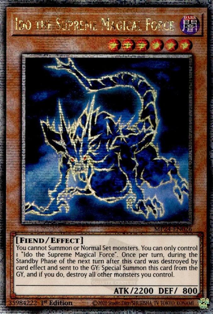 Ido the Supreme Magical Force - Quarter Century Secret Rare - 1st Edition - MP24-EN026