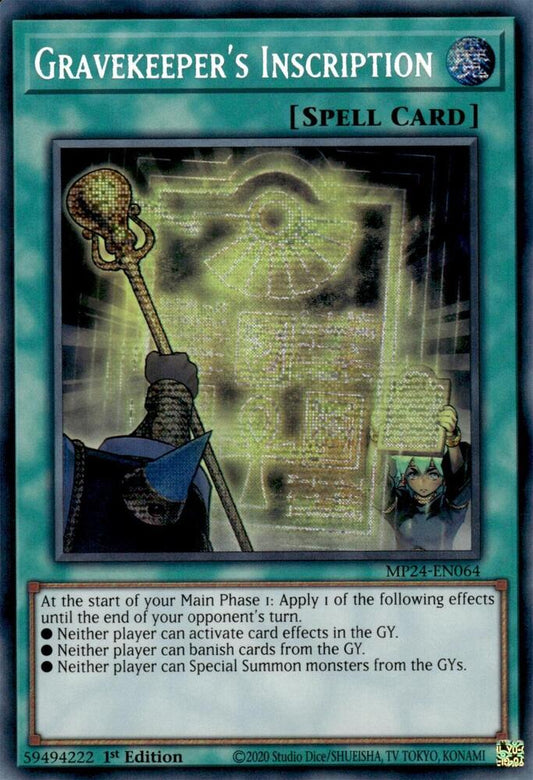 Gravekeeper's Inscription - 1st Edition - MP24-EN064