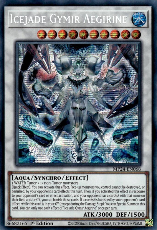 Icejade Gymir Aegerine - Prismatic Secret Rare - 1st Edition -MP24-EN068