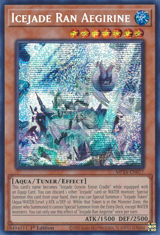 Icejade Ran Aegirine - Prismatic Secret Rare - 1st Edition - MP24-EN077
